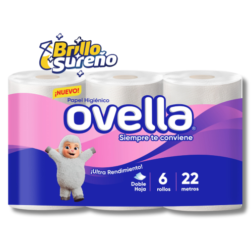 Papel Higiénico Ovella 22 mts x 6 rollos