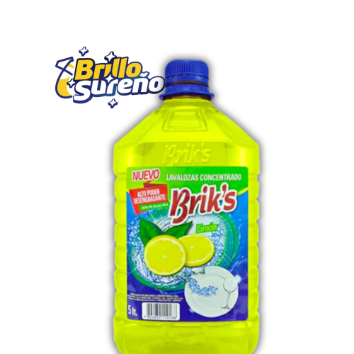 Lavaloza Concentrado Brik's Amarillo 5 Litros