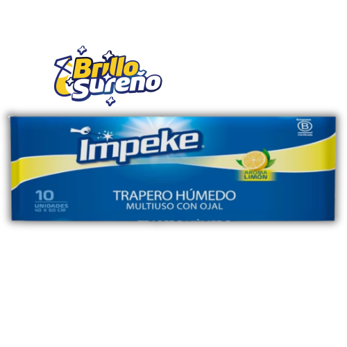Trapero Húmedo Impeke Limón 40 x 60 cm x 10 unid