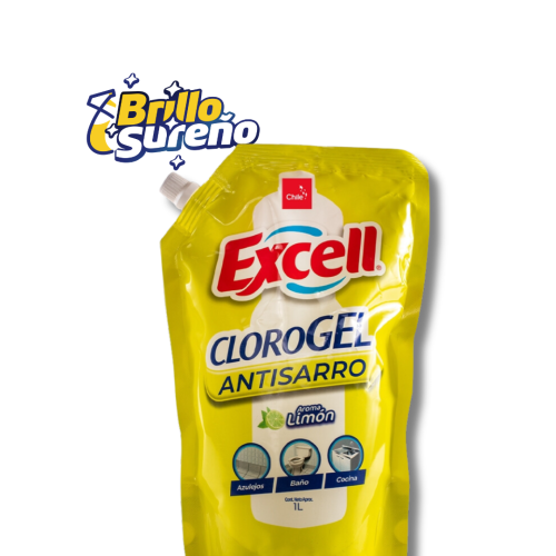 Cloro Gel Antisarro Excell aroma Limón Doypack 1 litro