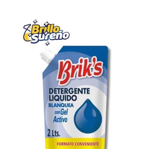 Detergente Líquido Matic Brik's Azul 2 litros Doypack