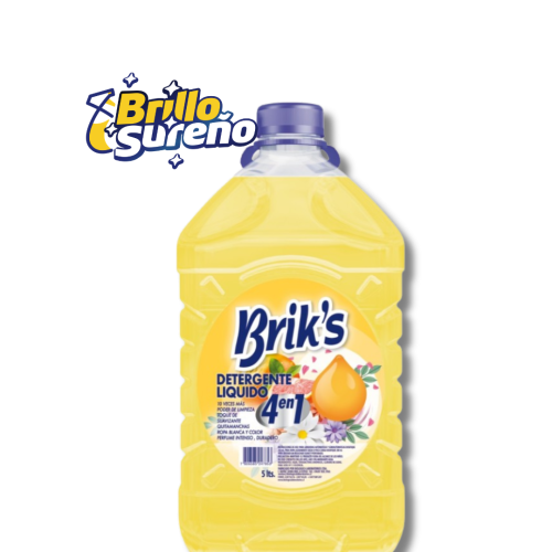 Detergente Matic Briks 4 en 1 Amarillo 5 Litros