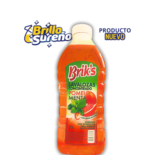Lavaloza Concentrado Brik's Pomelo Menta 2 Litros