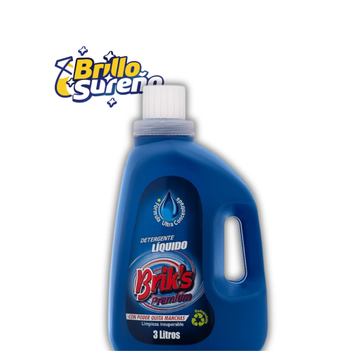 Detergente Matic Premium Brik's Azul 3 litros