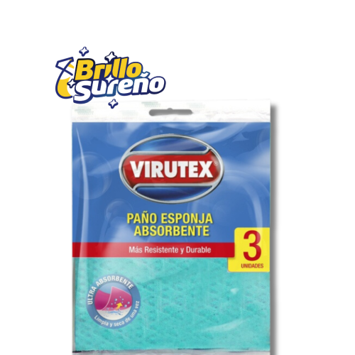 Paño Esponja Virutex Empaque 3 unid